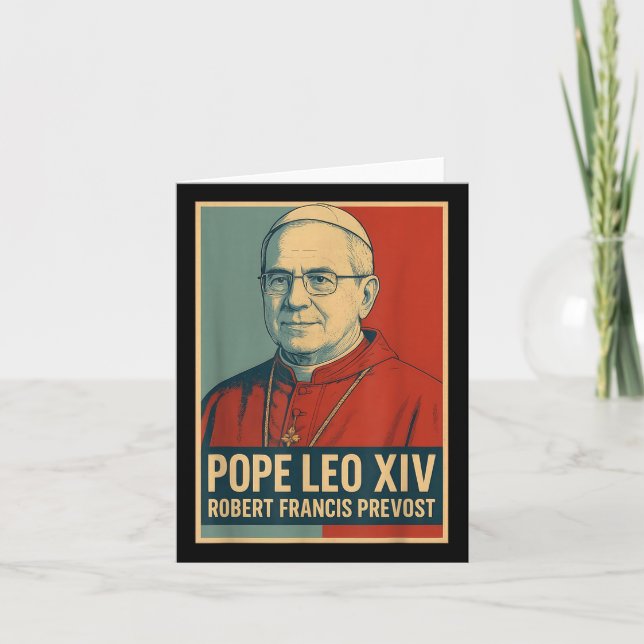 God Bless Pope Leo Xiv  Card (Front)
