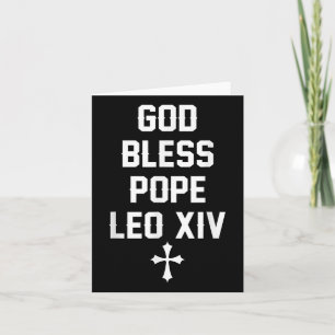 God Bless Pope Leo Xiv Catholic Faith Card