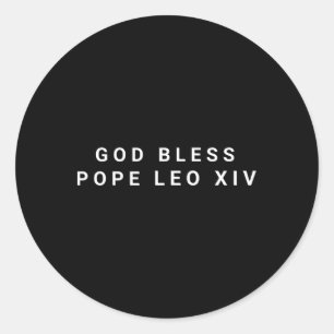 God Bless Pope Leo Xiv  Classic Round Sticker