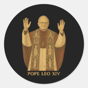 God Bless Pope Leo Xiv Pope Leo Xiv Shirt Pope Leo Classic Round Sticker