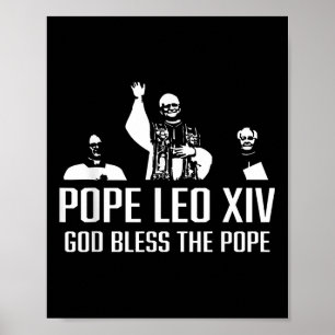 God Bless Pope Leo Xiv Portrait  Poster