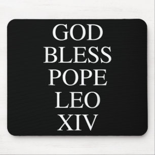 God Bless Pope Leo Xiv Religious Catholic Church C Mouse Pad