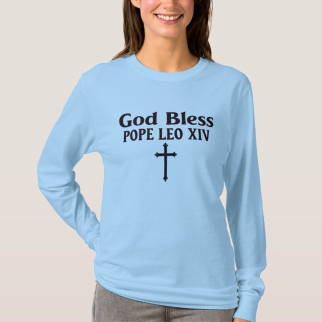 God Bless Pope Leo XIV T-Shirt (Front)
