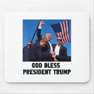 God Bless President Trump, Donald Trump 2024 _1 Mouse Pad