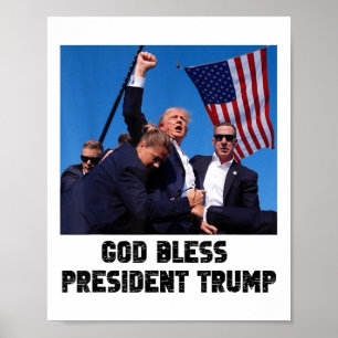 God Bless President Trump, Donald Trump 2024 _1  Poster
