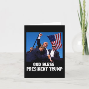 God Bless President Trump For Trump Support Fan Card
