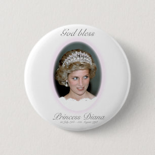 God Bless Princess Diana 6 Cm Round Badge