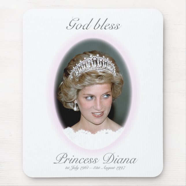 God Bless Princess Diana Mouse Pad (Front)