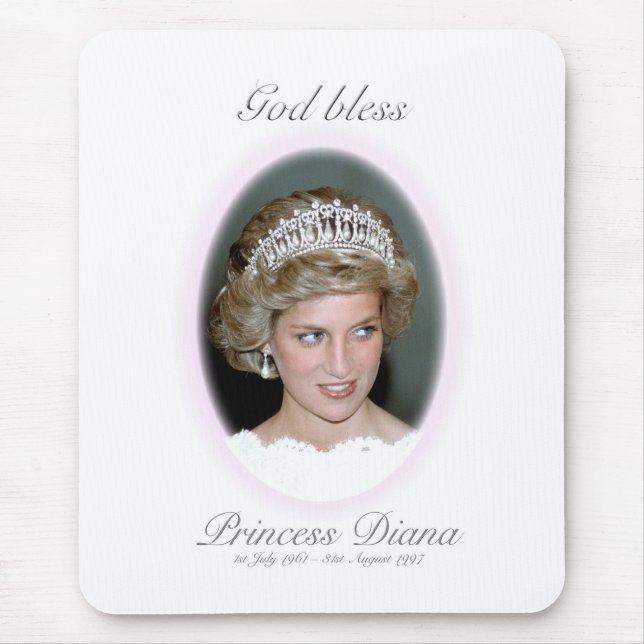 God Bless Princess Diana Mouse Pad (Front)