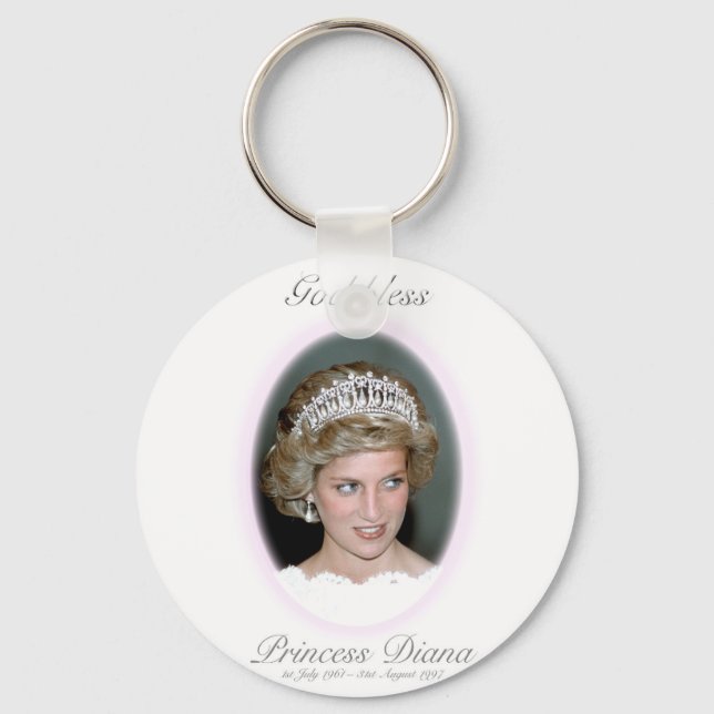 God Bless Princess Diana - Remembrance Key Ring (Front)