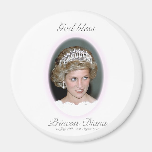 God Bless Princess Diana - Remembrance Magnet (Front)
