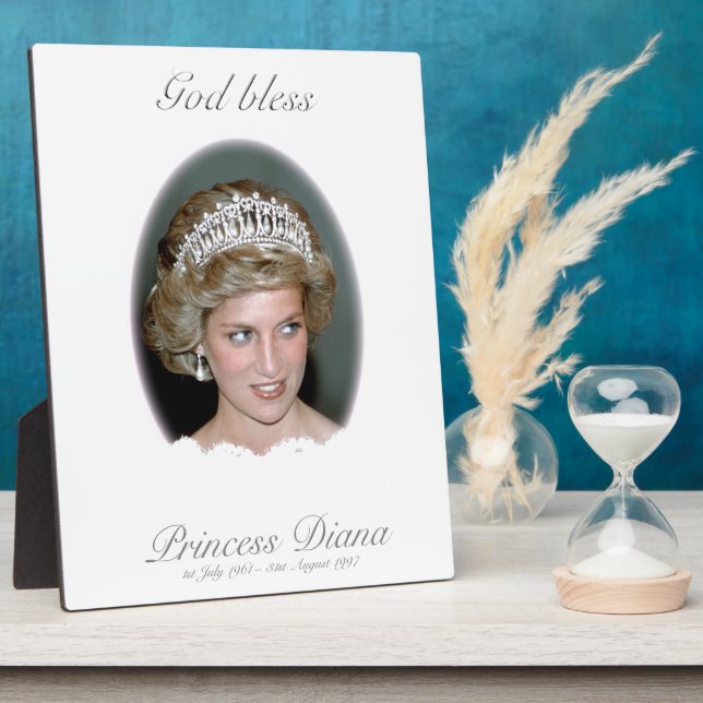 God Bless Princess Diana - Remembrance Plaque (Side)