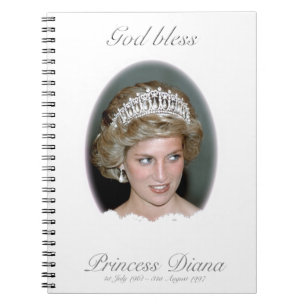 God Bless Princess Diana Spiral Notebook