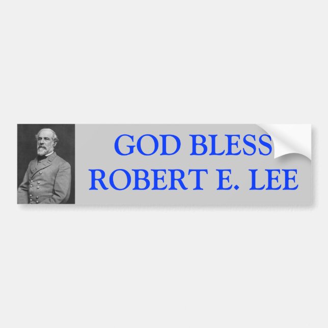 God Bless Robert E Lee Bumper Sticker (Front)