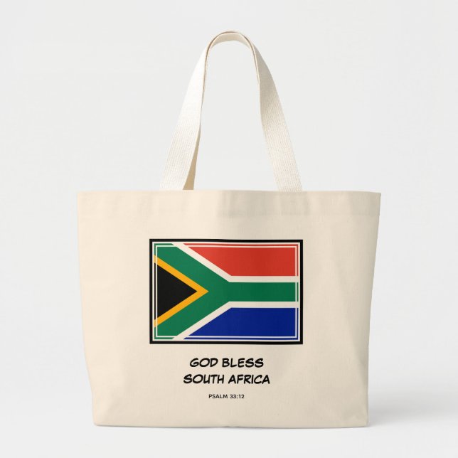 GOD BLESS SOUTH AFRICA LARGE TOTE BAG (Front)