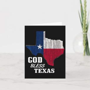 God Bless Texas Flag Texas Independence Day Blue R Card