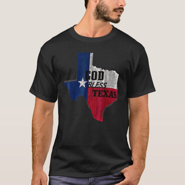 God Bless Texas Proud Strong Awesome Ohio T-Shirt (Front)