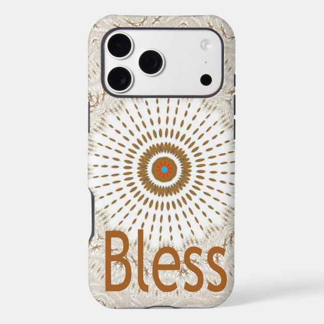 "God Bless" | Text Traditional African Motif Desig (Back)
