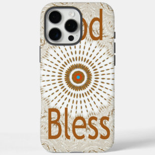 "God Bless" Text Traditional African Motif Desig iPhone 16 Pro Max Case