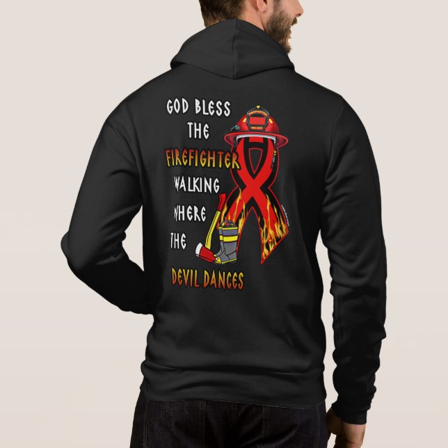 God  Bless the Firefighter Hoodie (Back)