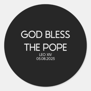 God Bless The Pope Leo Xiv We Have A Pope Habemus Classic Round Sticker