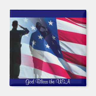 God Bless the USA American Flag Magnet