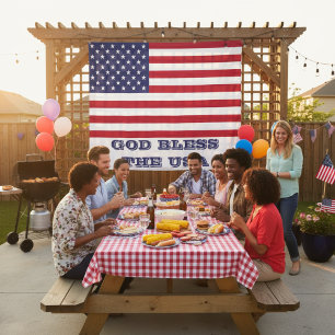 God Bless The USA Flag Tapestry