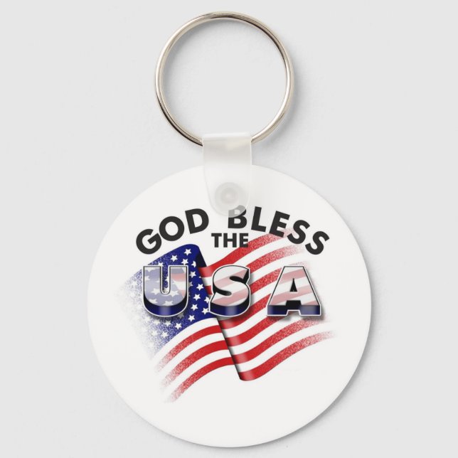God Bless the USA Keychain (Front)