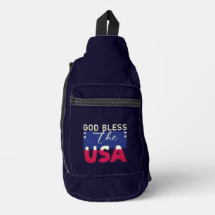 God Bless the USA Print Cut Sew Bag