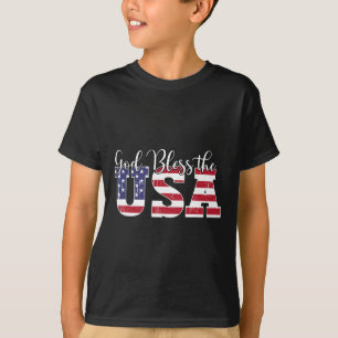 God Bless The Usa Us Flag Patriotic 4th Of July Am T-Shirt