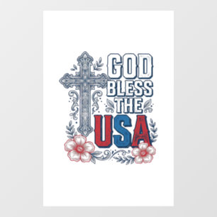 God Bless The USA Vintage Cross Patriotic Shirt (2