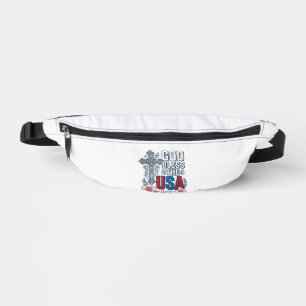 God Bless The USA Vintage Cross Patriotic Shirt (2 Bum Bags