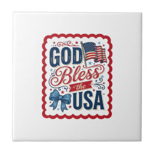 God Bless The USA Vintage Patriotic Shirt Design_1 Tile