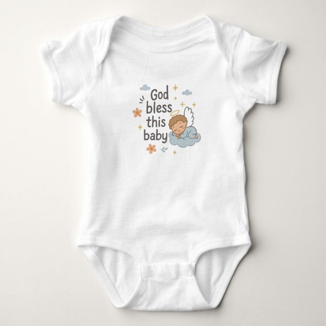 God bless this baby bodysuit (Front)