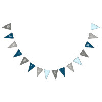 God Bless Thomas Blue and Grey Baptism Banner