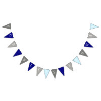 God Bless Thomas Blue and Grey Baptism Banner
