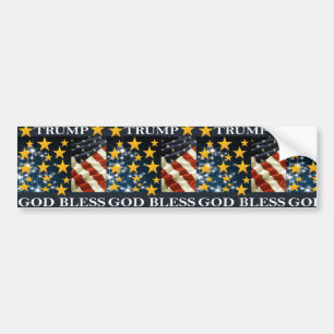 GOD BLESS TRUMP BUMPER STICKER