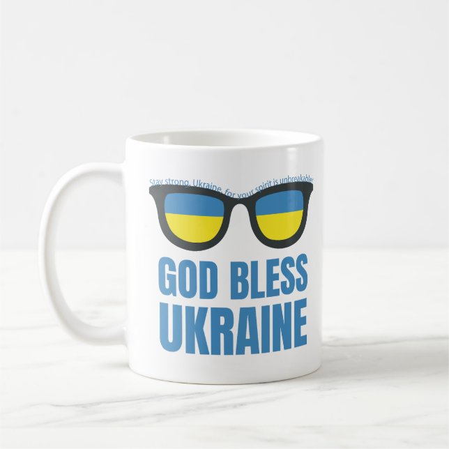 God Bless Ukraine Coffee Mug (Left)