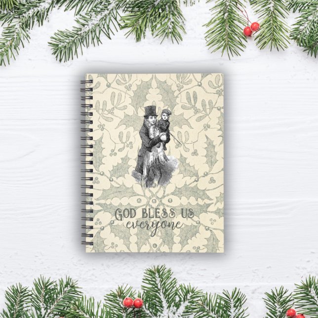 God bless us everyone Dickens Christmas Carol Card Notebook (Creator Uploaded)