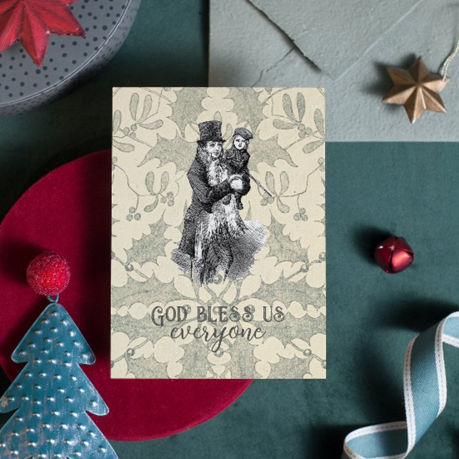God bless us everyone Dickens Christmas Carol Postcard (Creator Uploaded)
