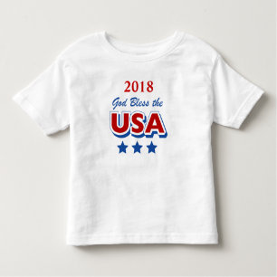 God Bless USA Dated Toddler T Shirt template
