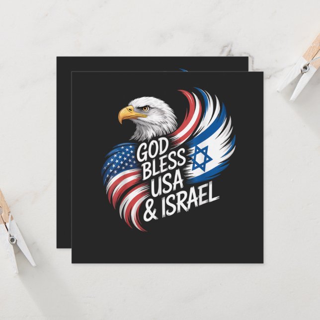 God Bless USA Israel (Front/Back In Situ)