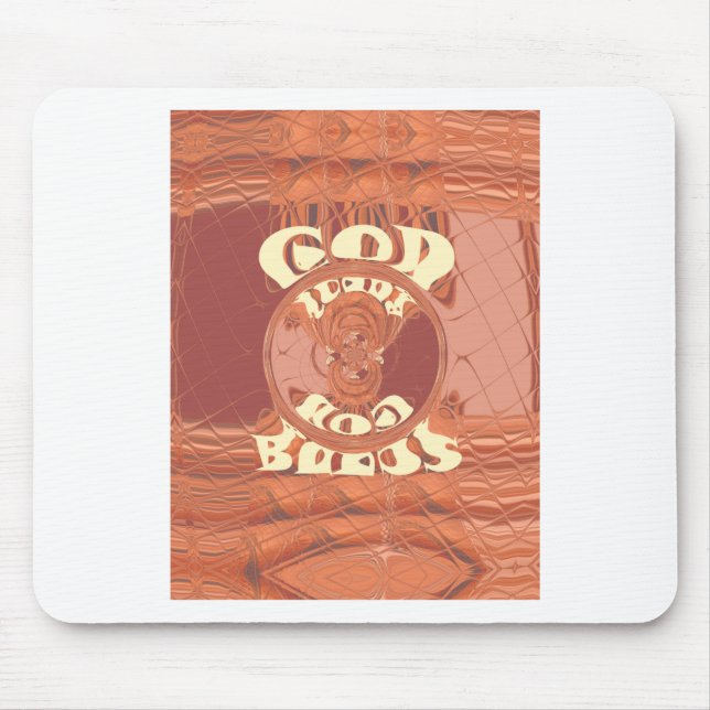God Bless You – African-Inspired Spiritual Print  Mouse Pad (Front)