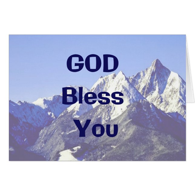 God Bless You Card (Front Horizontal)