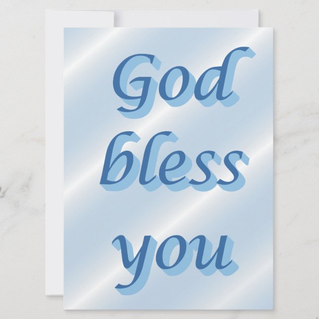 God bless you card (Front)