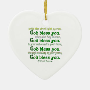 God Bless You Ceramic Tree Decoration