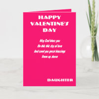 God bless you daughter on valentine's day