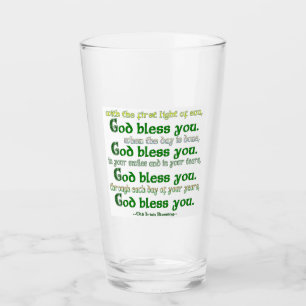 God Bless You Drinking Glass