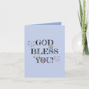 ‘God Bless You’ Floral Card