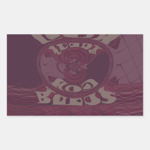 God Bless You Giraffes Art Print/Design Rectangular Sticker